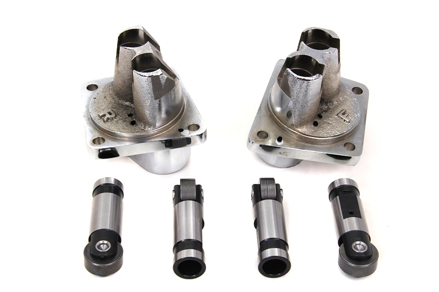 HARLEY Hydraulischer Tassenstößelblock und Stößel-Kit Chrom, passend für 1948-1984 FL, 1971-1984 FX, 1979-1983 F