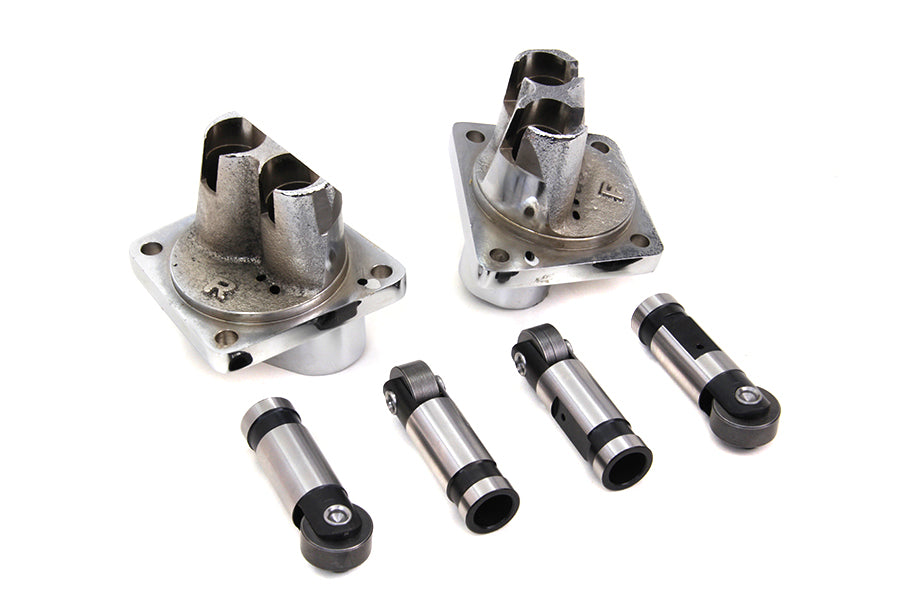 HARLEY Hydraulischer Tassenstößelblock und Stößel-Kit Chrom, passend für 1948-1984 FL, 1971-1984 FX, 1979-1983 F