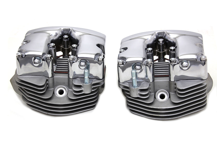 HARLEY Zylinderkopfsatz mit verchromtem Kipphebelgehäuse, passend für 1966-1977 FL, 1971-1977 FX,