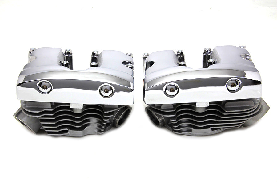 HARLEY Zylinderkopf-Set mit Chrom-Ventildeckel, passend für 1978-1984 FL, 1978-1984 FX,