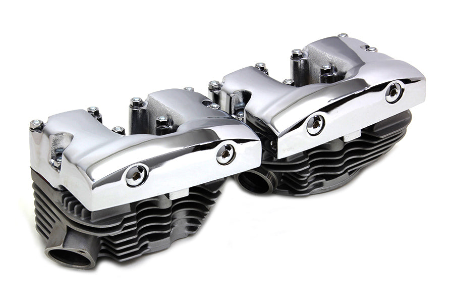 HARLEY Zylinderkopf-Set mit Chrom-Ventildeckel, passend für 1978-1984 FL, 1978-1984 FX,