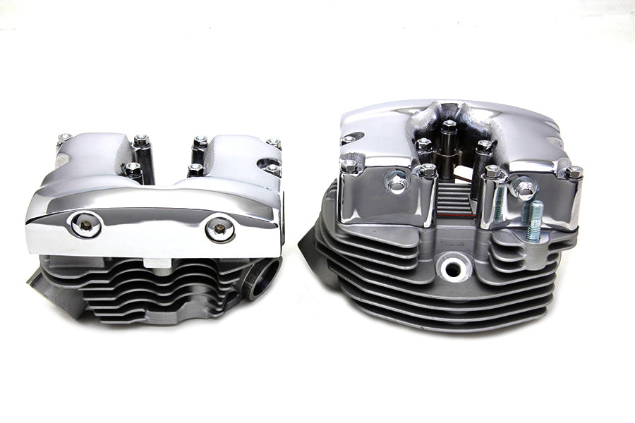 HARLEY Zylinderkopf-Set mit Chrom-Ventildeckel, passend für 1978-1984 FL, 1978-1984 FX,