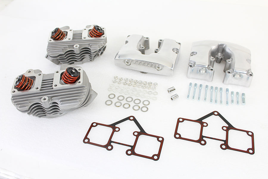 HARLEY Zylinderkopfsatz mit poliertem Kipphebelgehäuse, passend für 1978-1984 FL, 1978-1984 FX, 1978-1984 FL,