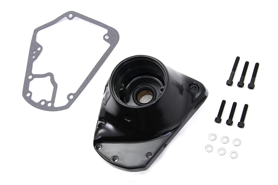 HARLEY Schwarze Nockenwellen-Abdeckung passend für 1973-1984 FL, 1976-1984 FX, 1979-1992 FLT, 1979-1992 FLT