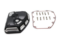 HARLEY CNC Clarity Nockenwellenabdeckung Schwarz Passend für 2001-2017 FLST, 2001-2017 FXST, 2001-2016 FL,