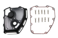 HARLEY CNC Clarity Nockenwellenabdeckung Schwarz Passend für 2001-2017 FLST, 2001-2017 FXST, 2001-2016 FL,