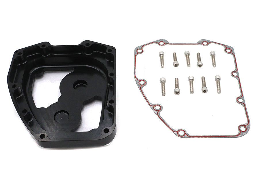 HARLEY CNC Clarity Nockenwellenabdeckung Schwarz Passend für 2001-2017 FLST, 2001-2017 FXST, 2001-2016 FL,