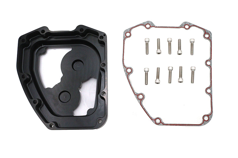HARLEY CNC Clarity Nockenwellenabdeckung Schwarz Passend für 2001-2017 FLST, 2001-2017 FXST, 2001-2016 FL,