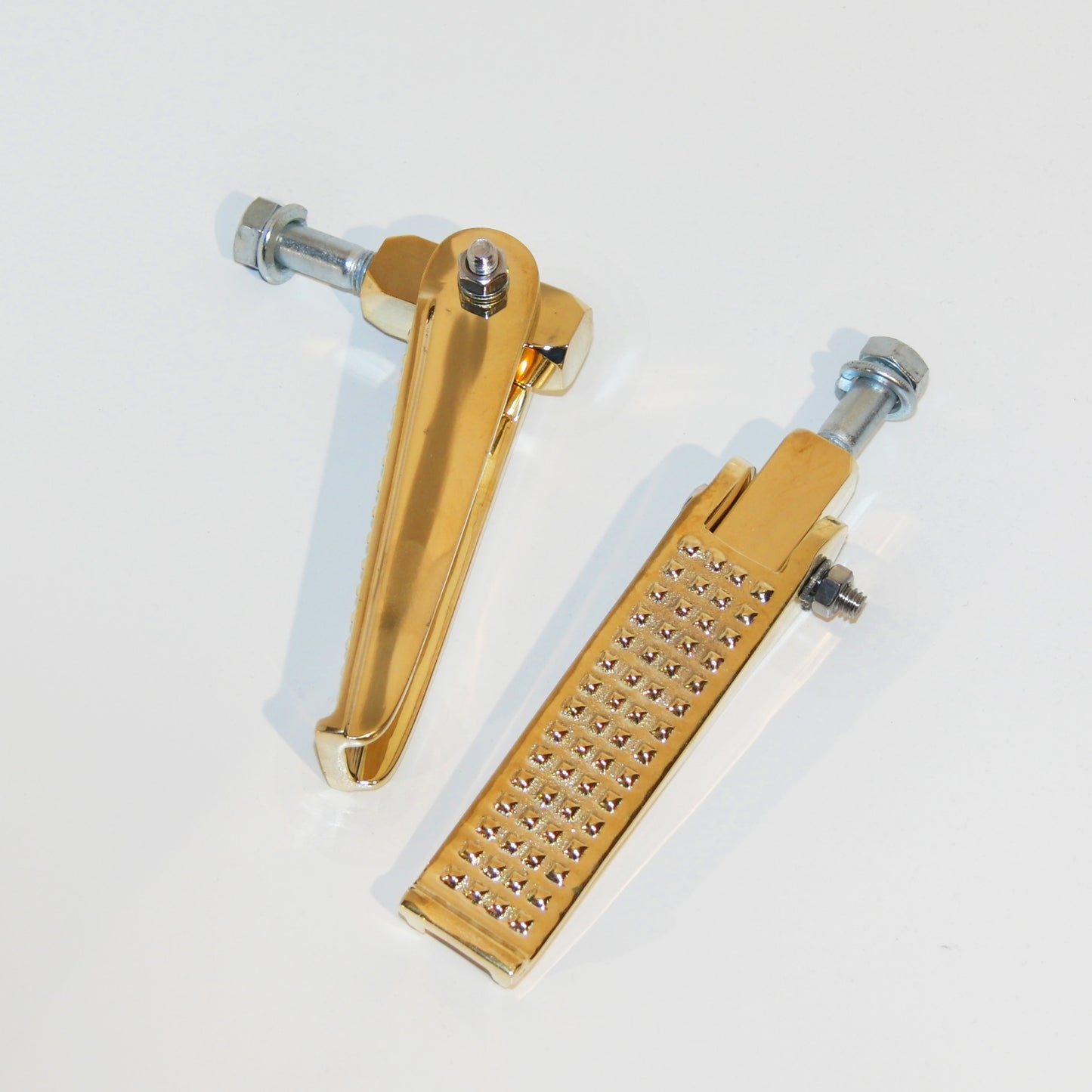 OLD SCHOOL CAST BRASS CHOPPER BOBBER ANDERSON STYLE FOOTPEG FOOT PEGS SET 1-PAIR