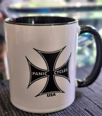 Grab your PANIC CYCLES Coffee Cup 11oz Mug - Old School Cool
