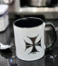 Grab your PANIC CYCLES Coffee Cup 11oz Mug - Old School Cool
