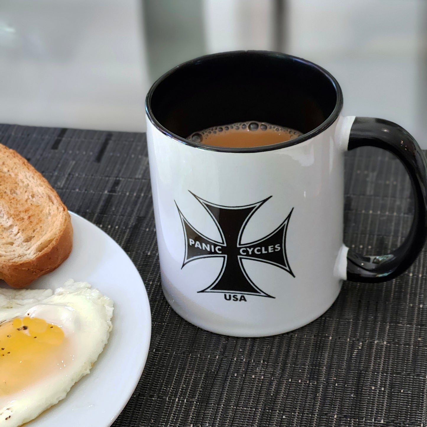 Grab your PANIC CYCLES Coffee Cup 11oz Mug - Old School Cool