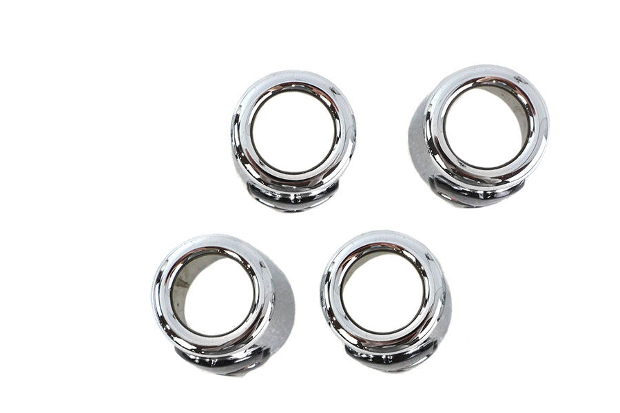 HARLEY Stößelstangenabdeckung Set Chrom mit schwarzem Totenkopf-Design Passend für 1936-1940 EL,   1941-1984 FL,   197