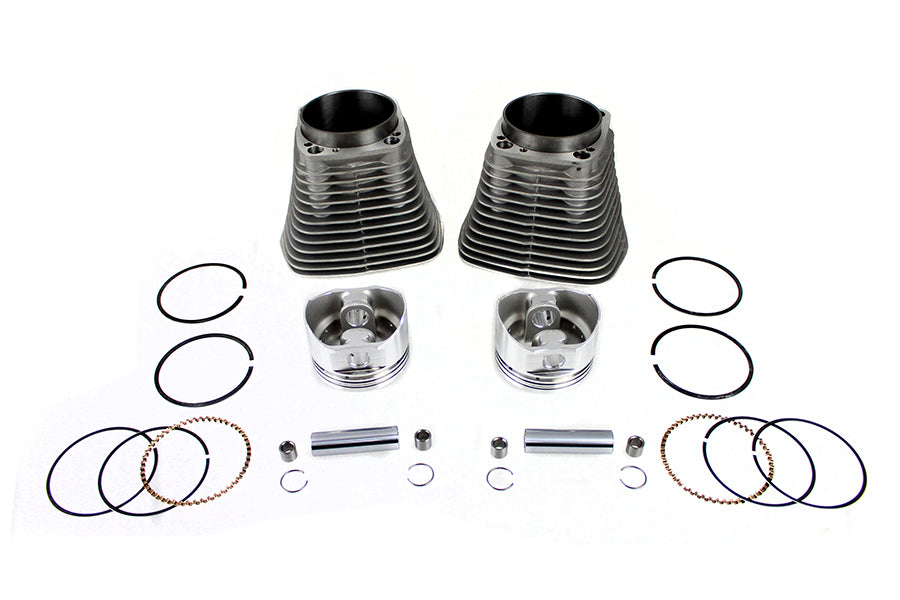 HARLEY 88 Zoll Evolution Big Bore Zylinderkit Silber Passend für 1986-1998 FLST, 1984-1998 FLT, 1984-1
