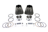 HARLEY 88 Zoll Evolution Big Bore Zylinderkit Silber Passend für 1986-1998 FLST, 1984-1998 FLT, 1984-1