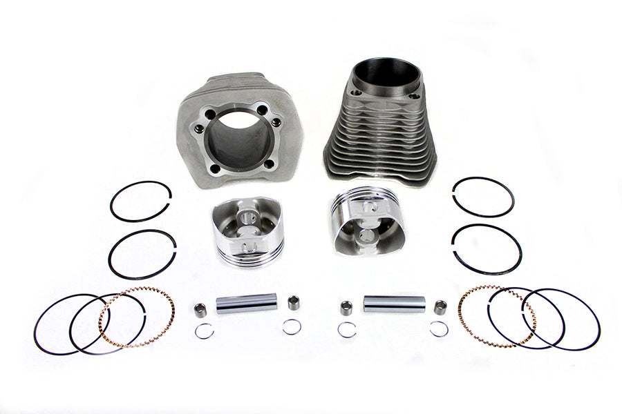 HARLEY 88 Zoll Evolution Big Bore Zylinderkit Silber Passend für 1986-1998 FLST, 1984-1998 FLT, 1984-1