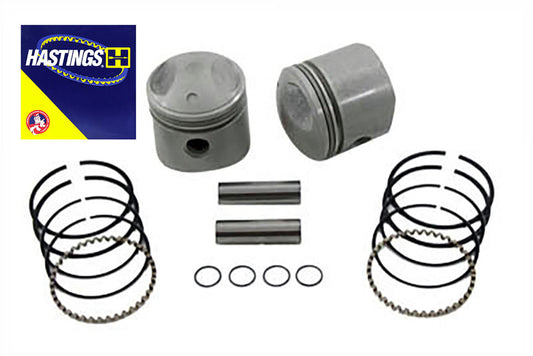 HARLEY Replica 74 inch Overhead Valve Piston Set .010 Oversize fits 1941-1977 FL,   1971-1977 FX,