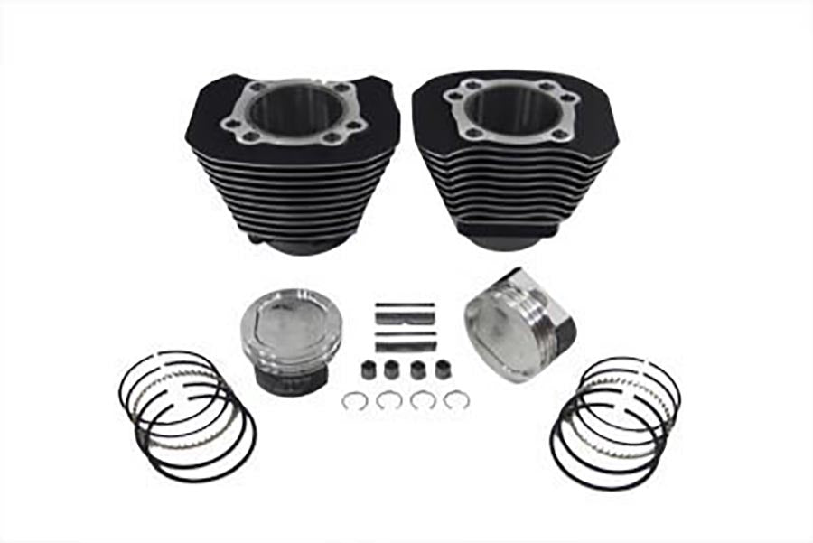 HARLEY 1200cc Zylinder und Kolben Umrüstsatz Schwarz Passend für 2004-UP XL,