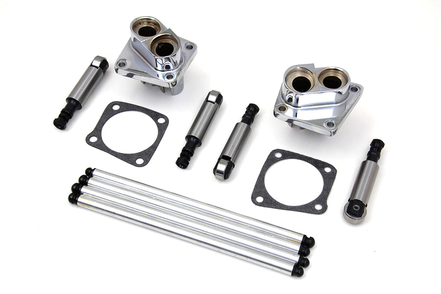HARLEY Solid Tappet Kit Chrome Finish fits 1948-1965 FL,