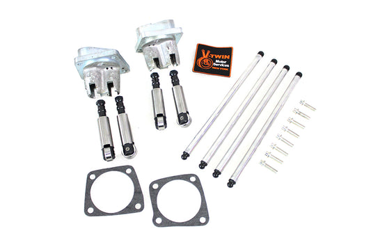 HARLEY Sifton Solid Tappet Kit Alloy Finish fits 1948-1965 FL,