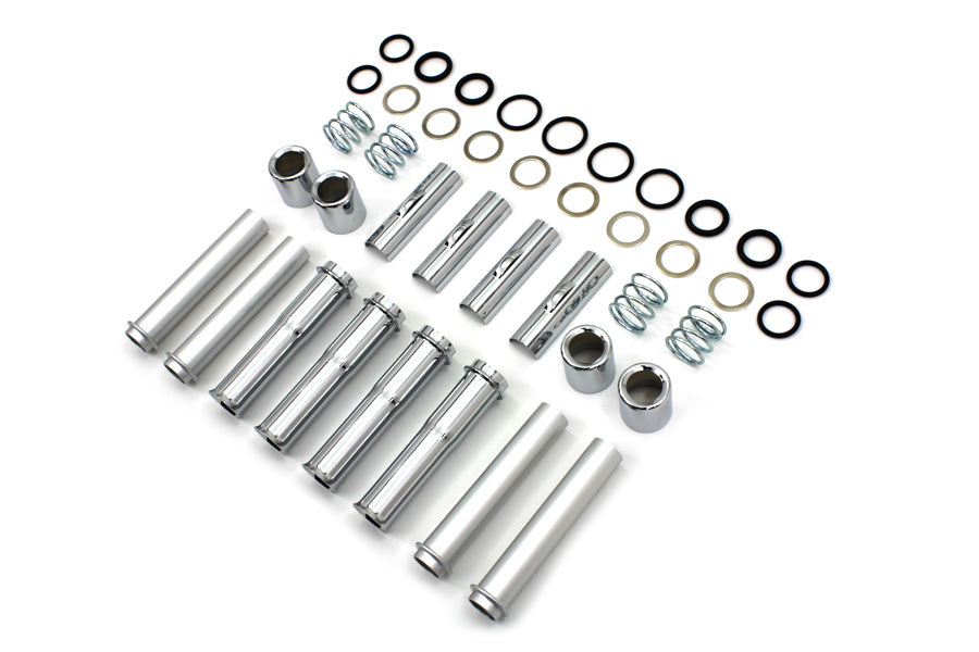 HARLEY TC-88 Stößelstangenabdeckung Kit Chrom Passend für 1999-2017 FXST, 1999-2016 FLST, 1999-2017 FXD, 1999