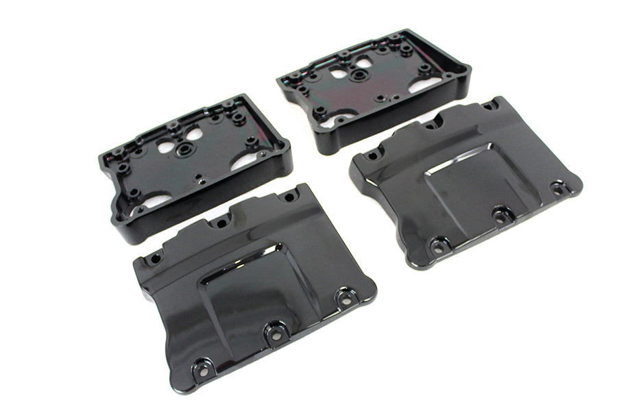 HARLEY Black Titanium TC-88 Rocker Box Abdeckungssatz passend für 1999–2016 FLST, 1999–2018 FXST,
