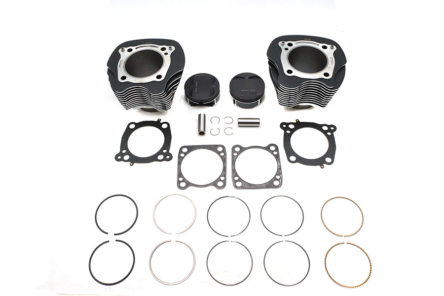 HARLEY M8 128 inch Big Bore Bolt On Cylinder Kit Black Fits 2017-2023 FLT,   2017-2023 FLST,   2017-