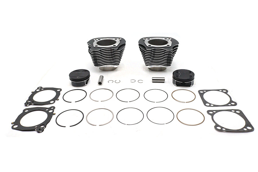 HARLEY M8 124 inch Big Bore Bolt On Cylinder Kit Black Fits 2017-2023 FLT,   2017-2023 FLST,   2017-