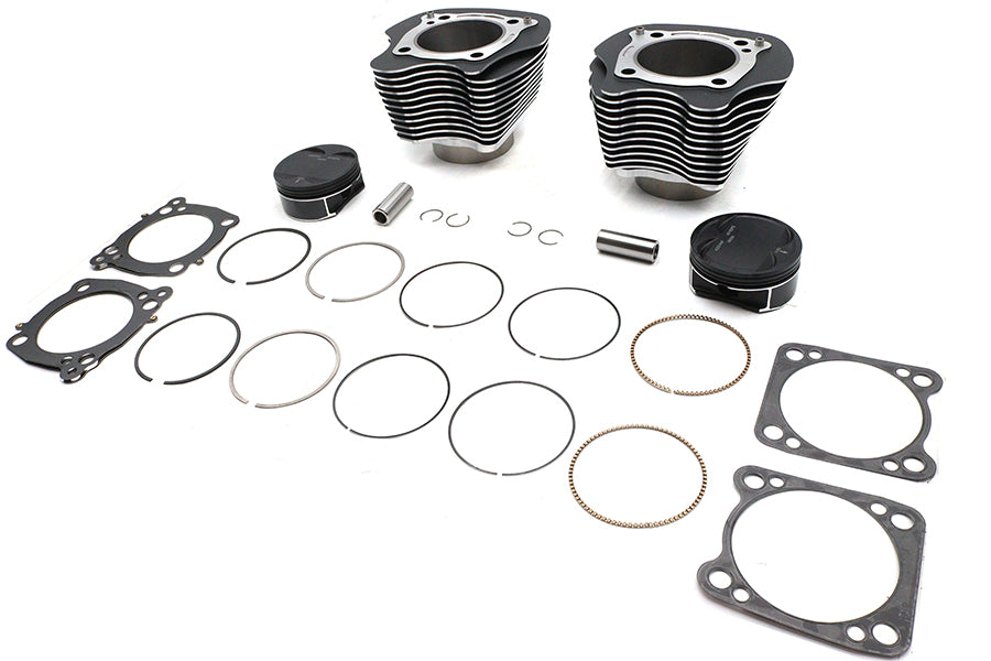 HARLEY M8 124 inch Big Bore Bolt On Cylinder Kit Black Fits 2017-2023 FLT,   2017-2023 FLST,   2017-