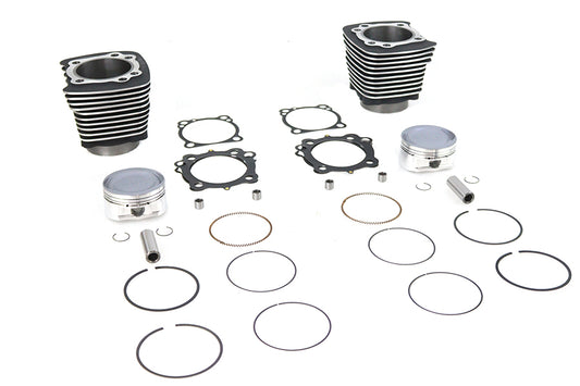 883 to 1270cc Cylinder and Piston Conversion Kit Black Sportster XL 2004-UP