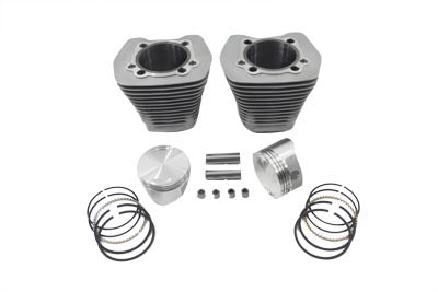 HARLEY 88 Zoll Evolution Big Bore Zylinder Kit Silber Passt 1984-1994 FXR,   1991-1998 FXD,   1986-19