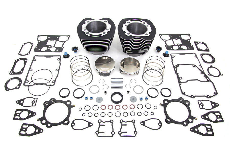 HARLEY 110 CI Zylinder-Kit Schwarz Passend für 2007-2017 FXST, 2007-2017 FLST, 2007-2017 FXD, 2007-2016