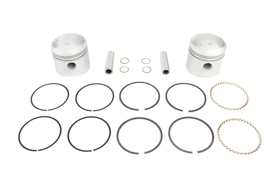HARLEY Replika 74-Zoll-OHV-Kolbensatz, Übermaß .005, passend für 1941-1977 FL, 1971-1977 FX,