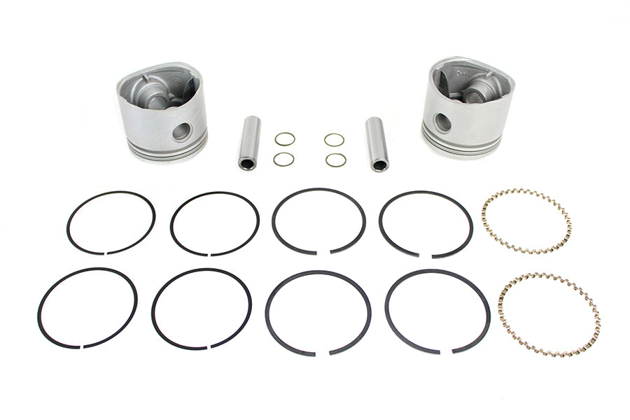 HARLEY Replika 74-Zoll-OHV-Kolbensatz, Übermaß .005, passend für 1941-1977 FL, 1971-1977 FX,
