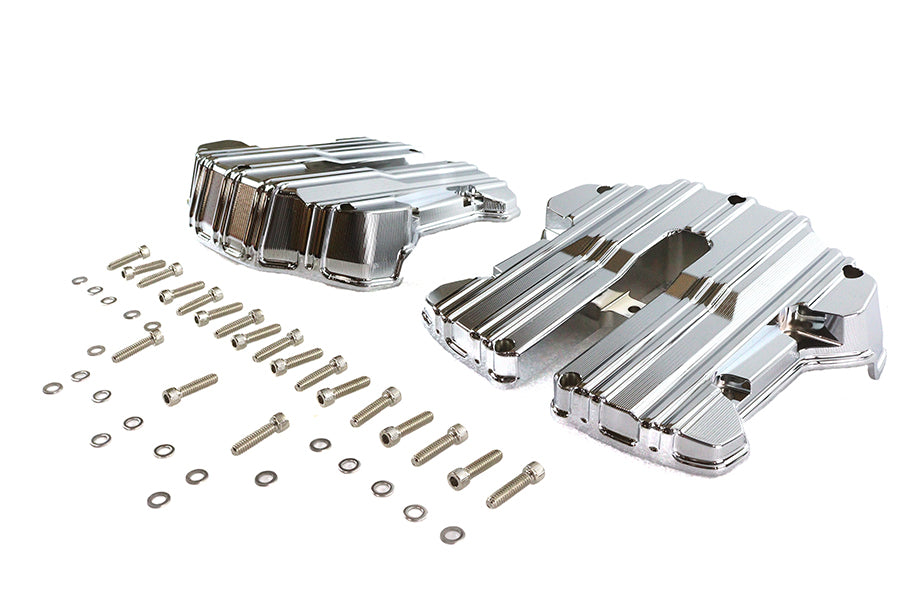 HARLEY M8 Rocker Box Cover Set Chrom Passend für 2017-UP FLT, 2018-UP FLST, 2018-UP FXST,