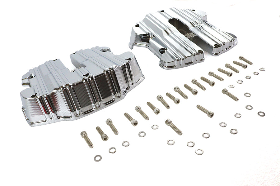 HARLEY M8 Rocker Box Cover Set Chrom Passend für 2017-UP FLT, 2018-UP FLST, 2018-UP FXST,