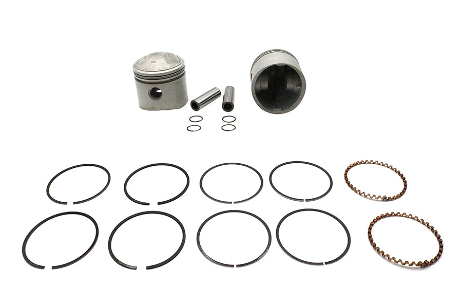 HARLEY 74 Zoll Overhead Valve 3-7/16 Zoll Kolbensatz Standardgröße Passend für 1941-1977 FL, 1971-1977 FX