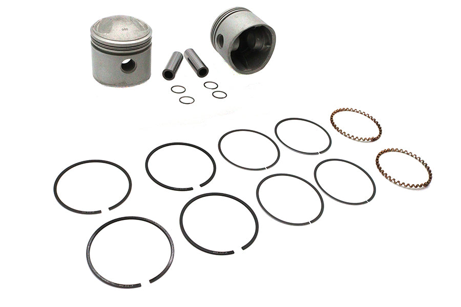 HARLEY 74 Zoll Overhead Valve 3-7/16 Zoll Kolbensatz Standardgröße Passend für 1941-1977 FL, 1971-1977 FX