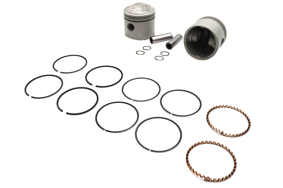 HARLEY 74 Zoll Overhead Valve 3-7/16 Zoll Kolbensatz Standardgröße Passend für 1941-1977 FL, 1971-1977 FX