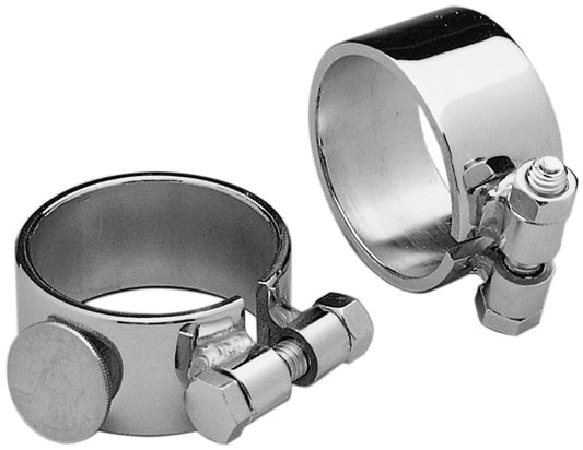 Custom Chrome HARLEY WIDE EXHAUST CLAMPS CHROME