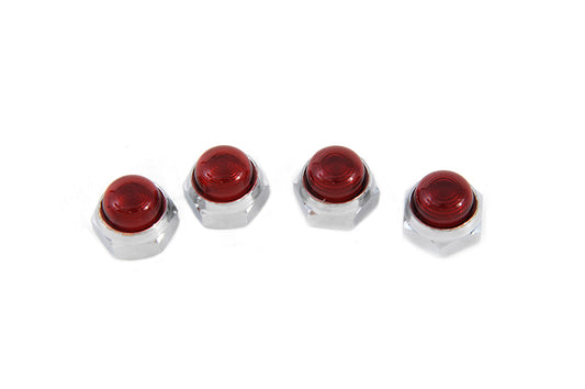 HARLEY Red Rocker Arm Shaft End Caps fits 1966-1984 FL,   1971-1984 FX,   1980-1983 FLT,   1982-1983 FXR,   1957-1985 XL,