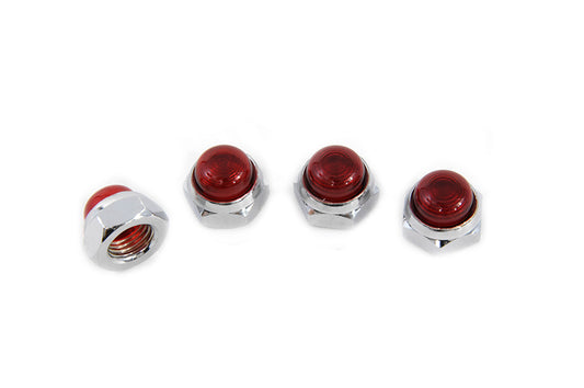 HARLEY Red Rocker Arm Shaft End Caps fits 1966-1984 FL,   1971-1984 FX,   1980-1983 FLT,   1982-1983 FXR,   1957-1985 XL,