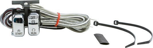 HARLEY HARDDRIVE HBAR SWCH CHR BLK LTRS OFF/ STRT REPLACES OEM 71589-96  371009