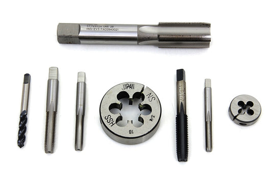 HARLEY Die Tool and Tap Set fits 1936-1948 W,   1929-1952 WL,   1930-1936 VL,   1930-1973 G,   1937-1948 UL,   1936-1952 EL,   1941-1984 FL,   1971-1