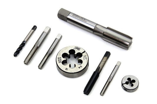 HARLEY Die Tool and Tap Set fits 1936-1948 W,   1929-1952 WL,   1930-1936 VL,   1930-1973 G,   1937-1948 UL,   1936-1952 EL,   1941-1984 FL,   1971-1