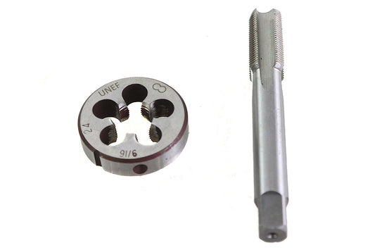 HARLEY 9/16 inch x 24 Tap/Die Tool Set fits 1941-1964 FL,