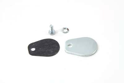 HARLEY Zinc Speedometer Block Off Plate Kit fits 1936-1940 EL,  1941-1984 FL,  1971-1984 FX,