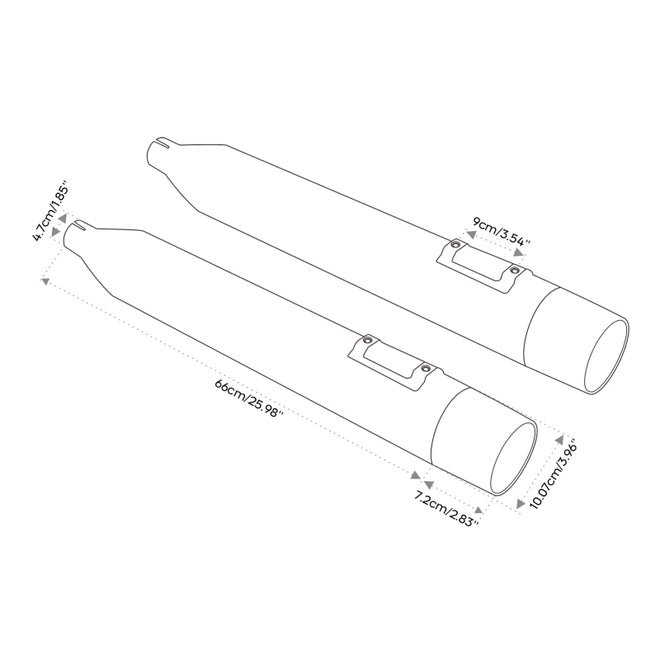 Custom Chrome HARLEY BLACK INTIMIDATORS STANDARD MUFFLER 1995-2016 TOURING MODELS