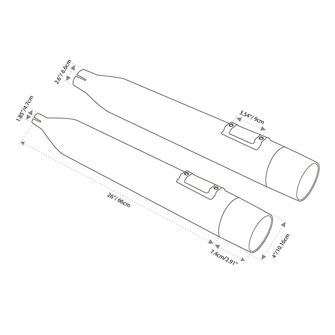 Custom Chrome HARLEY CHROME MAGNUMS STANDARD MUFFLER 2017-UPTOURING MODELS