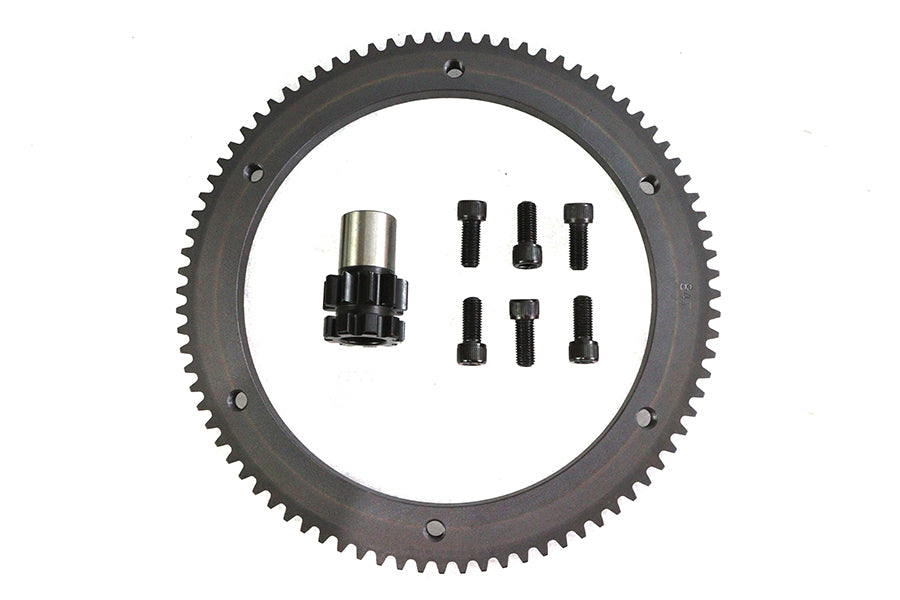 HARLEY 84 Zähne Kupplungstrommel-Zahnkranz-Kit Kettenantrieb passend für 1990-1993 FXST, 1990-1993 FLST, 1990-